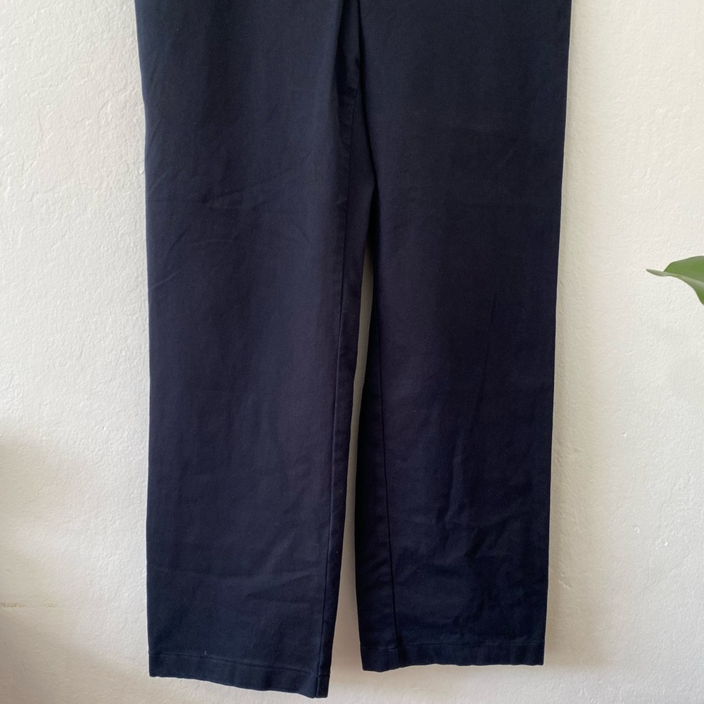 Vintage St. John Sport High Waisted Black Straight Leg Pants Gold Hardware - Picture 7 of 13